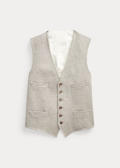 Men's Polo Ralph Lauren Herringbone Wool-Blend Vests | 129580STN